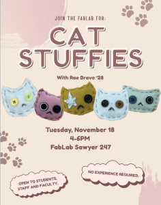 The promotional poster created by the communications team at the FabLab.